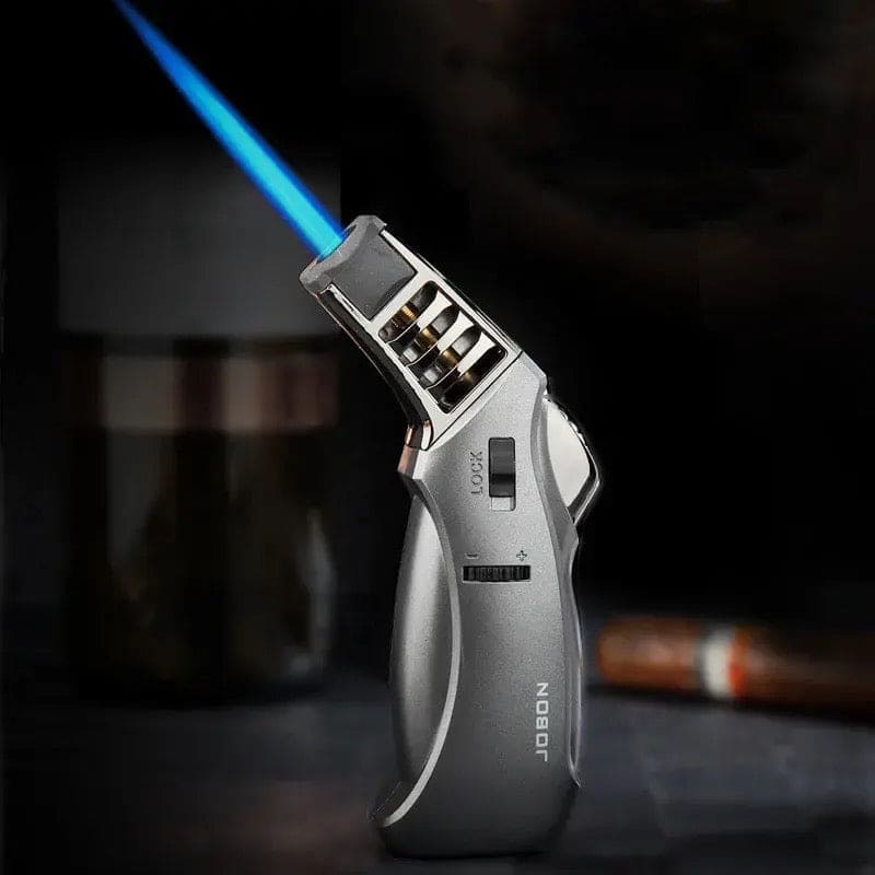 Jobon Turbo Flame Lighter, Creative Cigar Lighter With Fire Lock, Kitchen Flame Ignition Lighter, Refillable Jet Turbo Gas Lighter, Cigar Cigarettes Lighters, BBQ Candle Baking Inflatable Storm Flame Smoking Gadget Jobon Turbo Flame Lighter, Creative Cigar Lighter With Fire Lock, Kitchen Flame Ignition Lighter, Refillable Jet Turbo Gas Lighter, Cigar Cigarettes Lighters, BBQ Candle Baking Inflatable Storm Flame Smoking Gadget